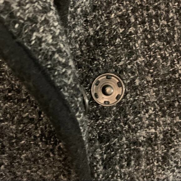 mossimo supply co. Tweed Wool Blend Coat fully lined  black trim Size Small - Picture 7 of 11